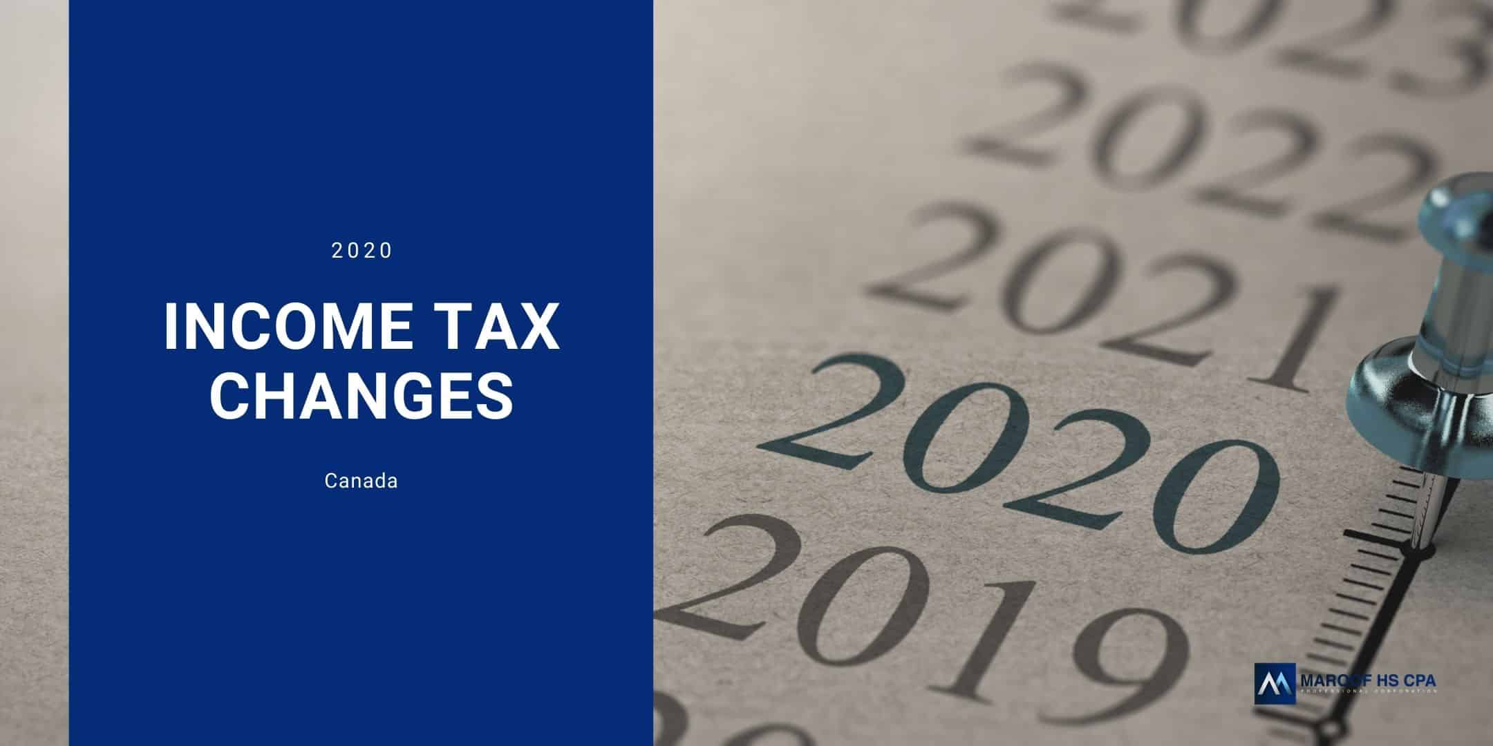 income tax changes in Canada in 2020